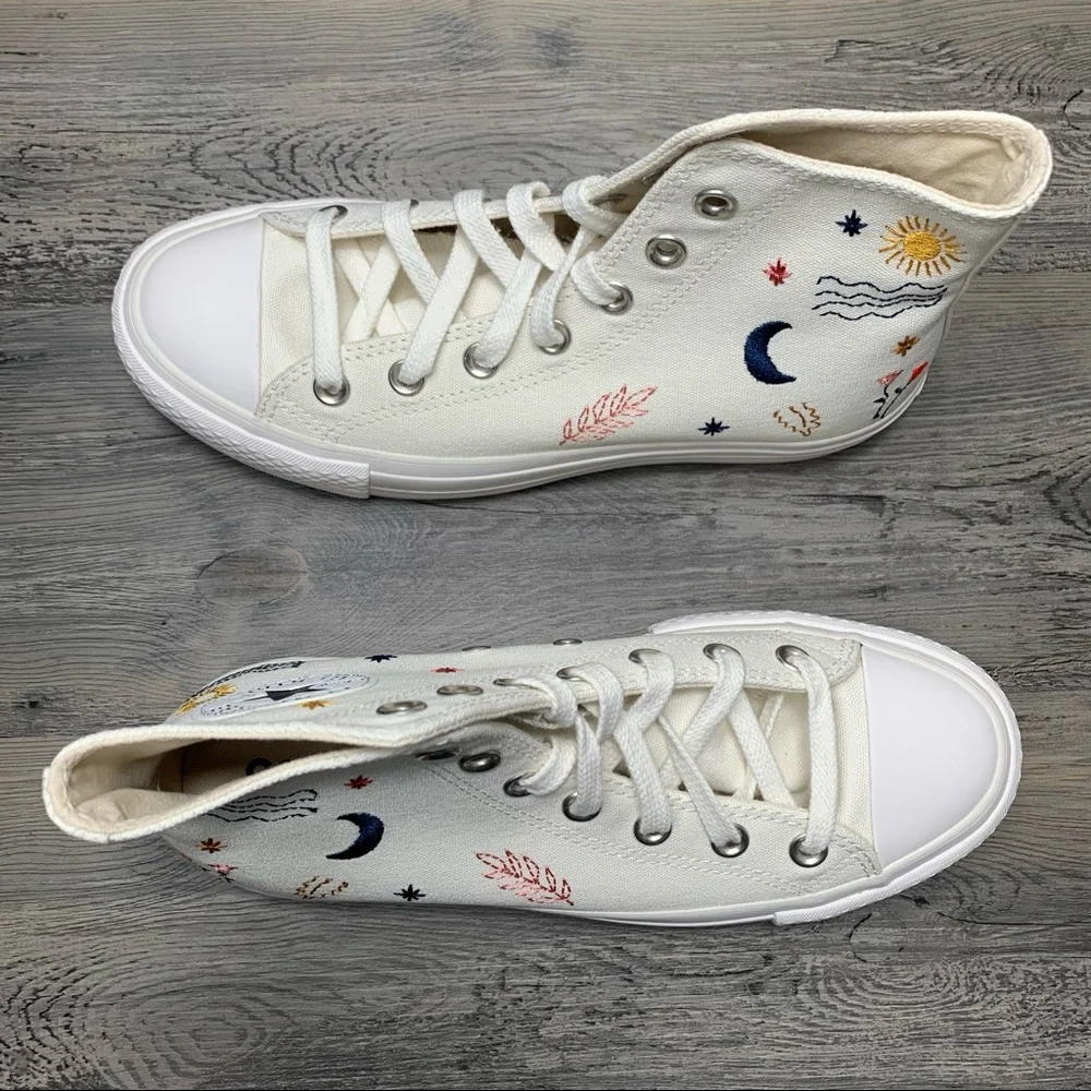 Women’s Converse Platform It’s Okay To Wander White Lift Multi Size - Picture 2 of 6